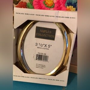 New in box brass picture frame